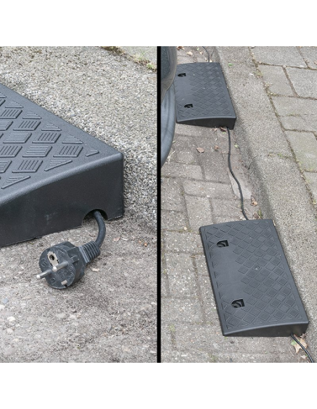 Schwarze Bordsteinrampen 70 mm 2 Stück