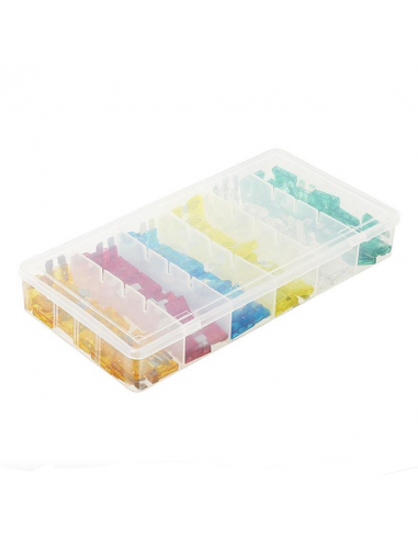 120 Fusibili standard assortiti in scatola di plastica