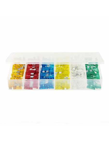 120 assorted standard fuses in plastic box
