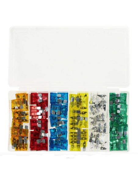 120 fusibles standard assortis dans une boîte en plastique