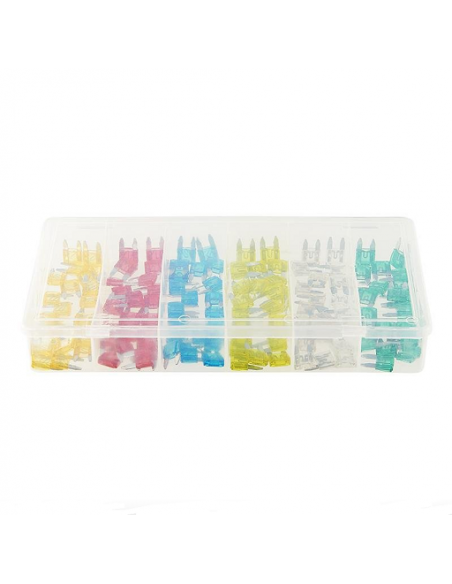 Assorted mini fuses 120 pieces in plastic box Assorted mini fuses 120 pieces in plastic box