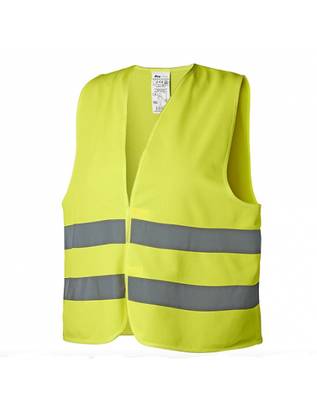 Colete de segurança amarelo refletivo