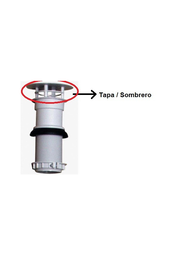 Chapéu para evacuação do telhado Truma Chimney