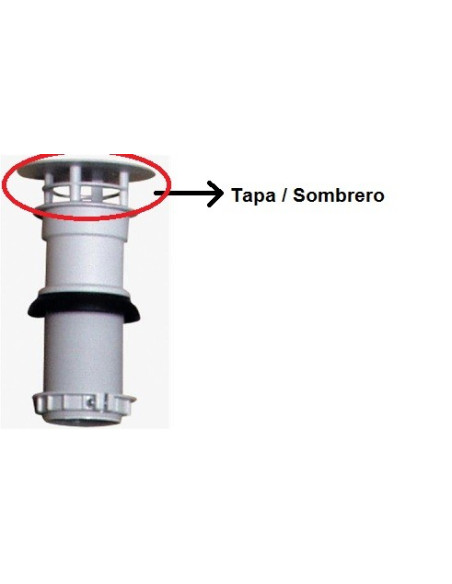 Chapéu para evacuação do telhado Truma Chimney