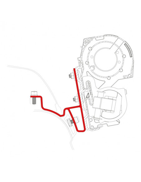 Dometic Pw1100/1500 Markisenadapterhalterung für T5, T6 und California