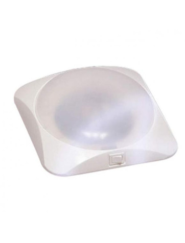 Plafón cuadrado luz LED 12v Blanco 19 cm
