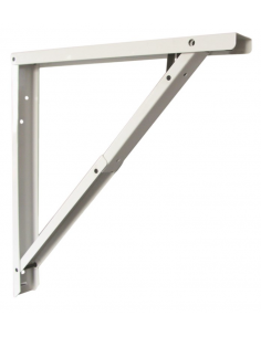Escuadra abatible en acero blanco de 40 cm