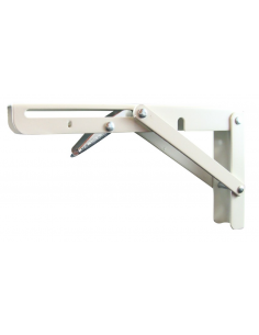 Equerre pliante 200 mm acier laqué blanc avec serrure de sécurité