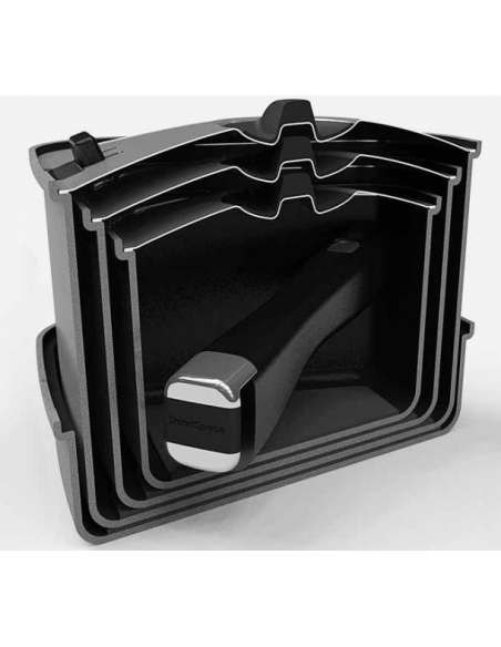 Conjunto de potes quadrados x3 unidades SmartSpace