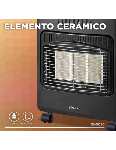 SOGO Stufa a gas in ceramica pieghevole Ultrafina