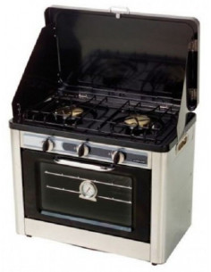 Horno con cocina portátil para camping