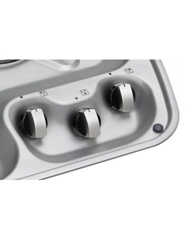Cucina Dometic HBG 3445 di 3 fuochi con coperchio in vetro