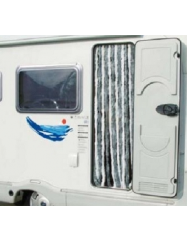 Bianco e grigio tenda Acapulco Brunner 56 x 185 cm