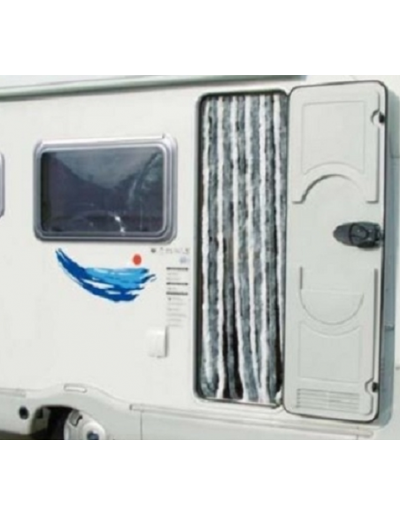 White and gray curtain Acapulco Brunner 56 x 185 cm