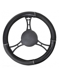 Carbon look steering wheel cover