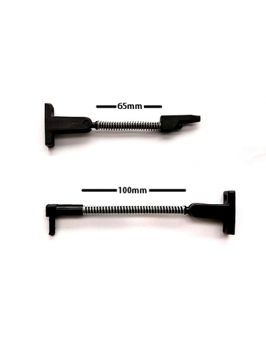 Black spring-loaded plastic compass for casement window