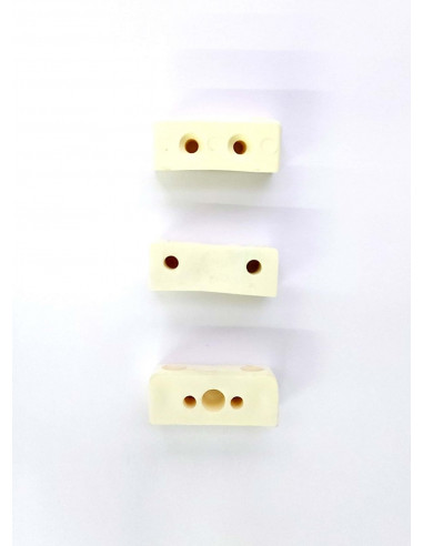 Escuadra anclaje blanca rectangular para mueble de caravana