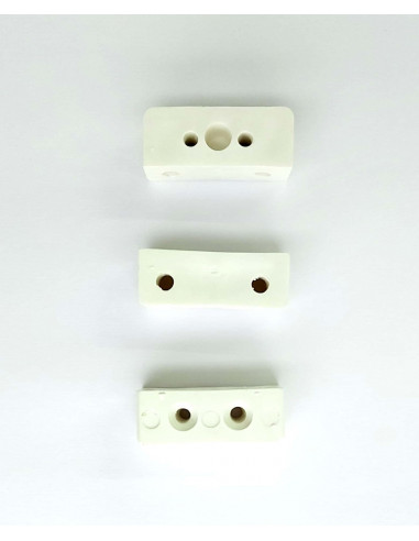 Escuadra anclaje blanca rectangular para mueble de caravana