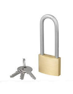 40 mm Vorhängeschloss aus Messing mit 75 mm langem Bügel