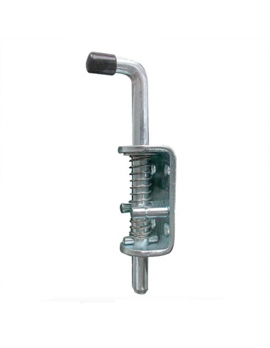 Spring latch with trailer door safety lock