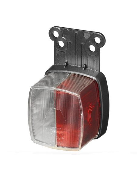 Luz de afastamento vermelha/branca 92x42mm com refletores no suporte