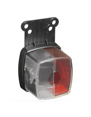 Luz de afastamento vermelha/branca 92x42mm com refletores no suporte
