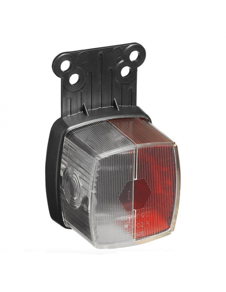 Luz de afastamento vermelha/branca 92x42mm com refletores no suporte