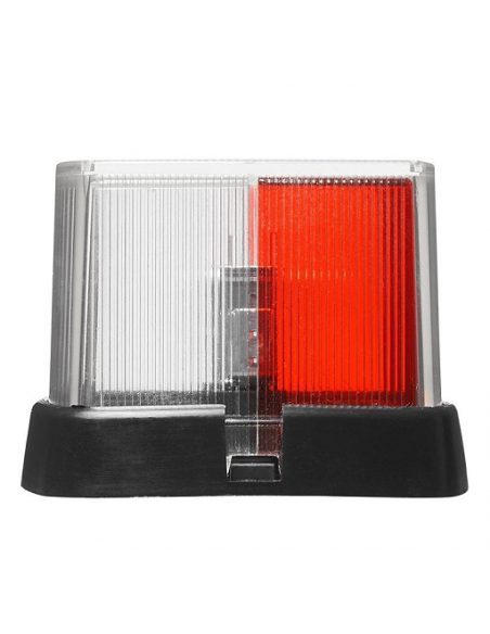 Red/white clearance light 92x42mm with reflectors on bracket Red/white clearance light 92x42mm with reflectors on bracket