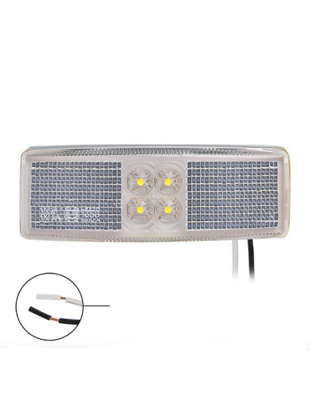 Luz blanca para posición frontal de 12/24V y LED de 110x40mm Luz blanca para posición frontal de 12/24V y LED de 110x40mm