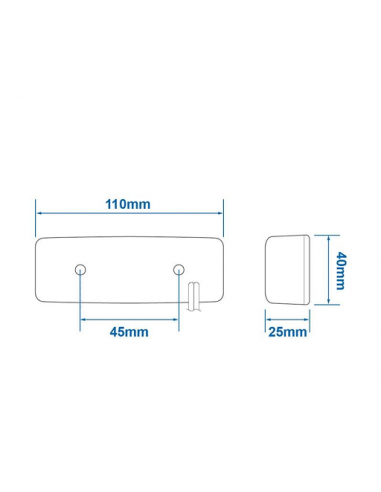 Feu blanc pour position avant de 12/24V et LED 110x40mm