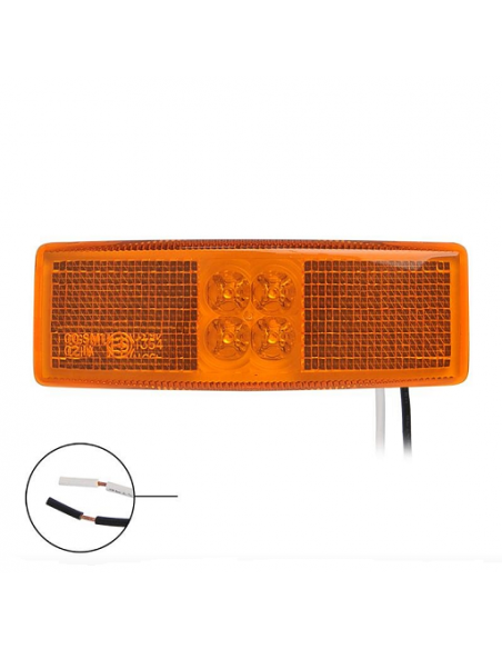 Luce gialla di posizione laterale 12/24V e LED 110x40mm