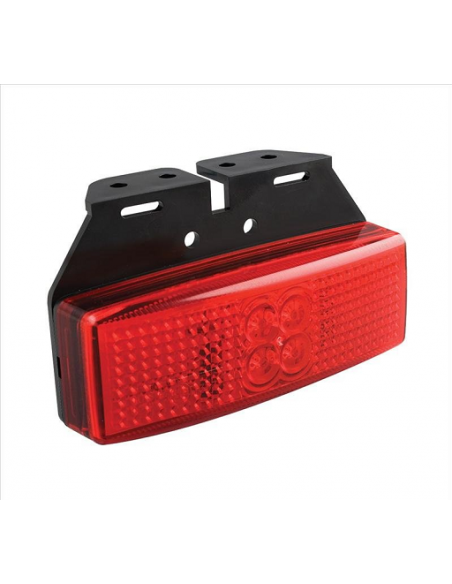 Red light for rear position 12/24V and 110x40mm LED with bracket