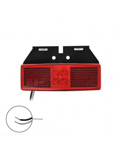 Luz roja para posición trasera de 12/24V y LED de 110x40mm con soporte