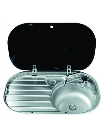 Fregadero Dometic Smev Inoxidable con tapa