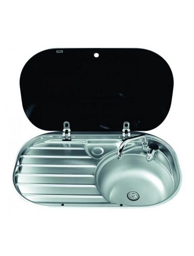 Pia Dometic Smev em inox com tampa