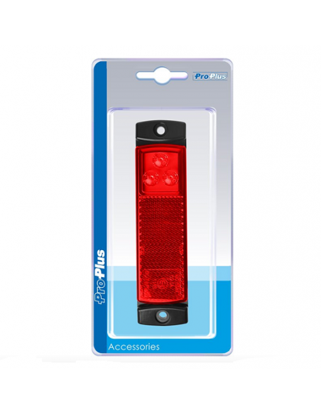 Luz roja para posición trasera de 12/24V y led de 126x30mm Luz roja para posición trasera de 12/24V y led de 126x30mm