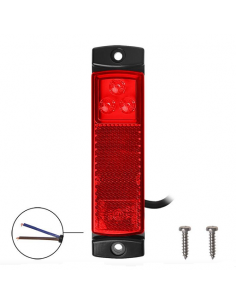Luz roja para posición trasera de 12/24V y led de 126x30mm