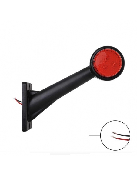 Luz de gálibo acodado rojo/blanco derecho Pro Plus