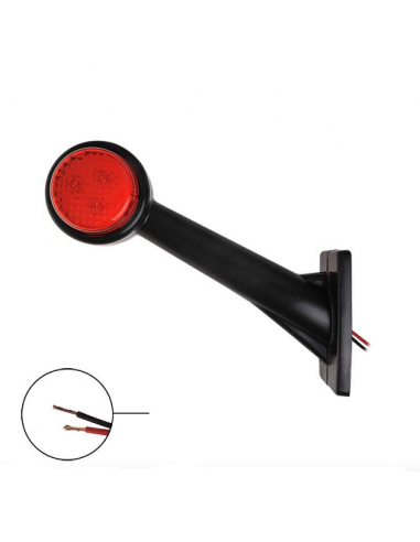 Luz de gálibo acodado rojo/blanco izquierdo Pro Plus