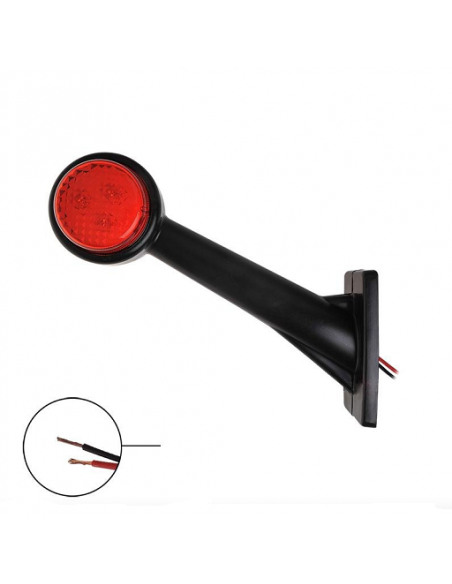 Luz de gálibo acodado rojo/blanco izquierdo Pro Plus Luz de gálibo acodado rojo/blanco izquierdo Pro Plus