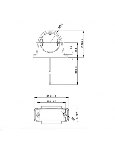 Luz marcadora de folga frontal vermelha/branca Pro Plus