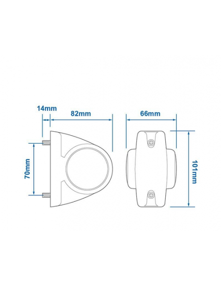 Pro Plus Front Red/White Clearance Marker Light Pro Plus Front Red/White Clearance Marker Light