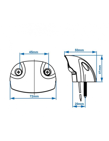 Kennzeichenbeleuchtung 72x50mm 4 LED