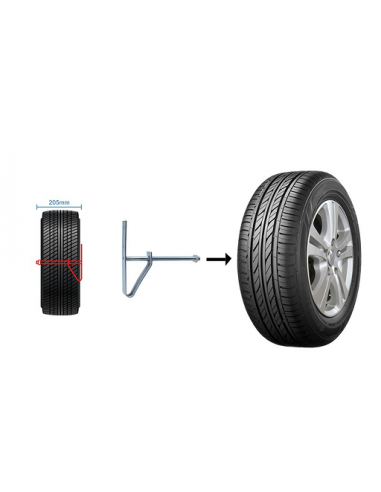 Set porta pneumatici per montaggio a parete in 2 pezzi