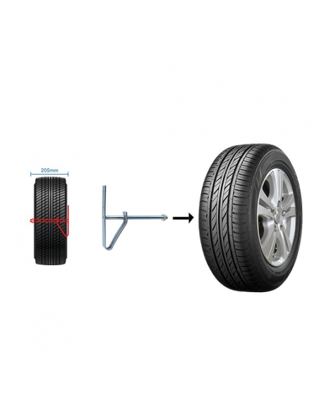 Conjunto de suporte de pneu de montagem em parede de 2 peças