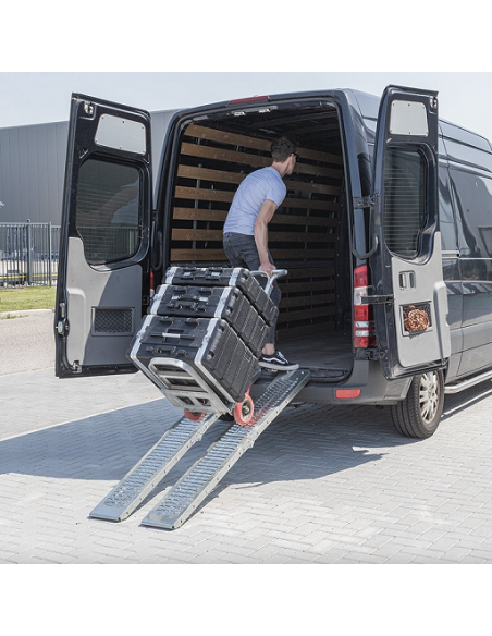 Stainless steel loading ramp 180 x 22.5 cm 2 units