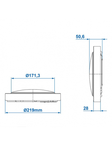 Lámpara circular de techo 42-leds 12V 840lm
