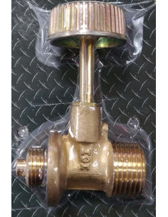 Regulador o llave para botella azul