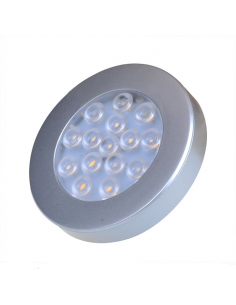 Luz spot para superficie 15-leds 12V 200lm Ø70x12mm Pro Plus