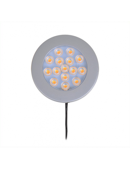 Luz spot para superficie 15-leds 12V 200lm Ø70x12mm Pro Plus Luz spot para superficie 15-leds 12V 200lm Ø70x12mm Pro Plus